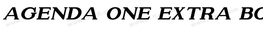 Agenda One Extra Bol字体转换